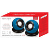 Escape - Mini Stereo USB Speakers with Volume Control, 6 Watts, Blue - - Mounts For Less