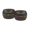 Escape - Set of 2 Wireless Speakers with LED Lighting, FM Radio and Microphone, Black - - Mounts For Less