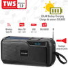 Escape - Solar Powered Rechargeable Bluetooth Speaker with FM Radio and Flashlight, Black - - Mounts For Less
