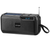 Escape - Solar Powered Rechargeable Bluetooth Speaker with FM Radio and Flashlight, Black - - Mounts For Less