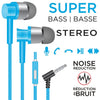 Escape - Stereo In-Ear Headphones, Noise Reduction, Integrated Microphone, Blue - - Mounts For Less