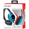 Escape - Wired Stereo Headphones with Built-in Microphone, Blue - 80-HP926BL - Mounts For Less