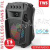 Escape - Wireless Bluetooth Speaker, Super Bass With FM Radio and Backlight, Black - - Mounts For Less