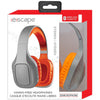 Escape - Wireless Stereo Headphones, Integrated Microphone, Gray and Orange - 80-BT712 - Mounts For Less