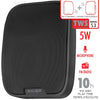 Escape - Wireless Wall Speaker with FM Radio and Integrated Microphone, Black - 80-SPBT3804 - Mounts For Less