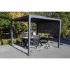 F. Corriveau International - 10' Privacy Side Panel for Pergola Louvre Casilda, Black - - Mounts For Less
