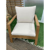 F. Corriveau International - Fuji Outdoor 1-Seater Armchair, Acacia Wood Frame - 101-OCV001K-F77-323 - Mounts For Less