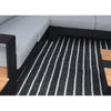 F. Corriveau International - Graphite Striped Rug, Indoor/Outdoor, 5' x 7' - 101-UR0507X-GRA-006 - Mounts For Less