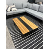 F. Corriveau International - Graphite Striped Rug, Indoor/Outdoor, 8' x 10' - 101-UR0810X-GRA-006 - Mounts For Less