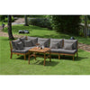 F. Corriveau International - Napoli 5 Piece Outdoor Sectional and Table Set, Acacia Wood, Grey - 101-HSS006H-F65-262 - Mounts For Less