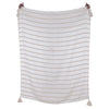 F. Corriveau International - Natural Striped Throw, Indoor/Outdoor, 50" x 60" - 101-UTH5060-NAT-018 - Mounts For Less