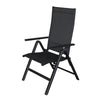 F. Corriveau International - Set of 2 Emma Outdoor Folding and Reclining Chairs, Aluminum Frame, Black - 101-KCF007X-F72-266 - Mounts For Less