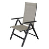 F. Corriveau International - Set of 2 Emma Outdoor Folding and Reclining Chairs, Aluminum Frame, Grey - 101-KCF007X-F72-318 - Mounts For Less