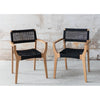 F. Corriveau International - Set of 2 Maui Outdoor Dining Chairs, Acacia Wood Frame - 101-HCD036H-F65-R02 - Mounts For Less