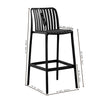F. Corriveau International - Set of 4 Bar Height Chairs, Indoor/Outdoor, Black - - Mounts For Less