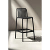 F. Corriveau International - Set of 4 Bar Height Chairs, Indoor/Outdoor, Black - - Mounts For Less