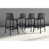 F. Corriveau International - Set of 4 Bar Height Chairs, Indoor/Outdoor, Black - - Mounts For Less