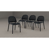 F. Corriveau International - Set of 4 Summer Dining Chairs, Indoor/Outdoor, Black - - Mounts For Less