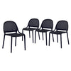 F. Corriveau International - Set of 4 Summer Dining Chairs, Indoor/Outdoor, Black - - Mounts For Less