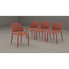 F. Corriveau International - Set of 4 Summer Dining Chairs, Indoor/Outdoor, Red Coral - - Mounts For Less