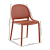 F. Corriveau International - Set of 4 Summer Dining Chairs, Indoor/Outdoor, Red Coral - - Mounts For Less
