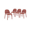 F. Corriveau International - Set of 4 Summer Dining Chairs, Indoor/Outdoor, Red Coral - - Mounts For Less