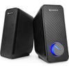GoGroove - USB Computer Speaker with Headphone Port, Black - 78-139115 - Mounts For Less