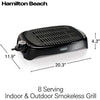 Hamilton Beach - HealthSmart® Indoor/Outdoor Grill, Non-Stick Surface, Black - 119-31605NC - Mounts For Less