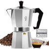 Hauz - Aluminum Espresso Coffee Maker, Compact Design, 6 Cup Capacity - - Mounts For Less