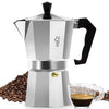 Hauz - Aluminum Espresso Coffee Maker, Compact Design, 6 Cup Capacity - - Mounts For Less
