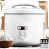 Hauz - Digital Rice Cooker and Steamer, 6 Cup Capacity, White - - Mounts For Less