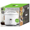 Hauz - Digital Rice Cooker and Steamer, 6 Cup Capacity, White - - Mounts For Less