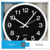 Hauz - Round Wall Clock, 10" Diameter, Quartz Precision, Black - 80-WC5099 - Mounts For Less