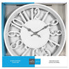 Hauz - Round Wall Clock, 12" Diameter, Large Numbers, Quartz Precision, White - 80-WC5112 - Mounts For Less