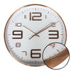 Hauz - Round Wall Clock, 12" Diameter, Quartz Precision, White - 80-WC5082 - Mounts For Less