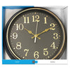 Hauz - Round Wall Clock, 16" Diameter, Quartz Precision, Black - 80-WC5150 - Mounts For Less