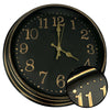 Hauz - Round Wall Clock, 16" Diameter, Quartz Precision, Black - 80-WC5150 - Mounts For Less