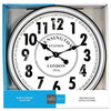 Hauz - Round Wall Clock, 20" Diameter, Quartz Precision, Black - 80-WC5167 - Mounts For Less