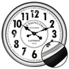 Hauz - Round Wall Clock, 20" Diameter, Quartz Precision, Black - 80-WC5167 - Mounts For Less