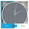 Hauz - Round Wall Clock, 9" Diameter, Quartz Precision, Gray - 80-WC5006 - Mounts For Less