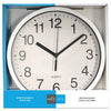 Hauz - Round Wall Clock, 9" Diameter, Quartz Precision, White - 80-WC5013 - Mounts For Less