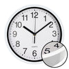Hauz - Round Wall Clock, 9" Diameter, Quartz Precision, White - 80-WC5013 - Mounts For Less