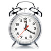 Hauz - Wind-up Alarm Clock, 4 Inch Dial, Luminous Hands, Silver - 80-BC-784 - Mounts For Less