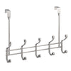 ITY International - Rail of 10 Hooks for Door, Silver Nickel - 64-L0576NIC - Mounts For Less