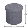 ITY International - Round Ottoman/Footrest with Storage, 18.5" Diameter, Gray - - Mounts For Less