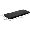 ITY International - Set of 3 Wall Mounted Floating Shelves, 31.5" x 9.25" x 1.5", Black - - Mounts For Less