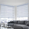 ITY Olivia Stone - Cordless 30" X 84" Alternate Shade Window Blind, Blackout Fabric, White - - Mounts For Less