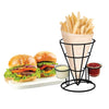 JS Gourmet - French Fries Holder with 2 Dipping Containers, Black Steel - 76-7-99048 - Mounts For Less