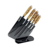JS Gourmet - Knife Set with Acrylic Storage Holder - 76-7-99038 - Mounts For Less