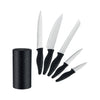 JS Gourmet - Knife Set with Universal Storage Block, Stainless Steel Blade, Black - 76-7-99033 - Mounts For Less